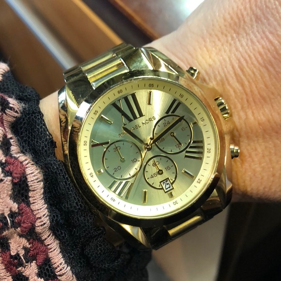 NOT AVAILABLE **Michael Kors gold tone watch - Picture 1 of 8